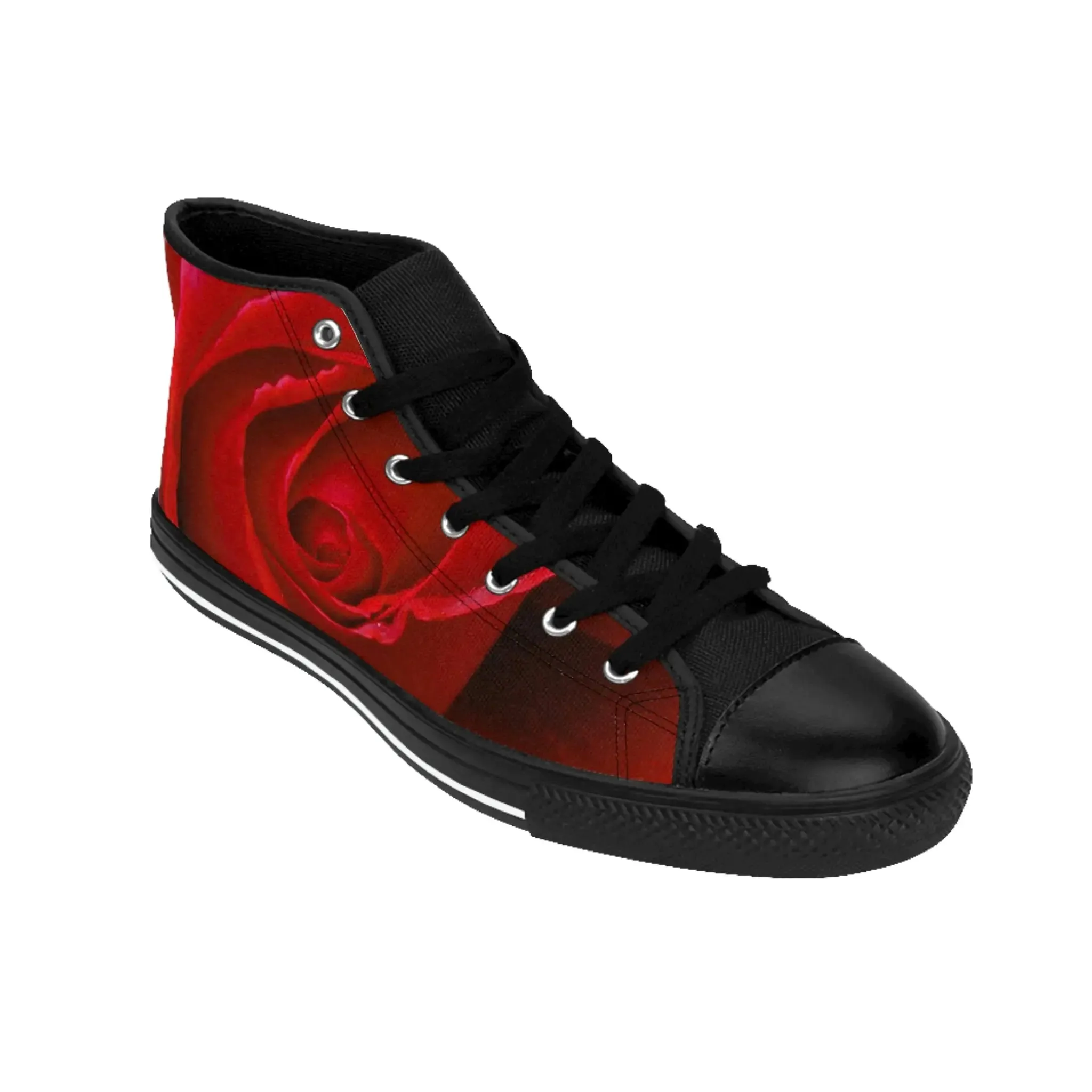 Custom Rose Women's High-top Sneakers