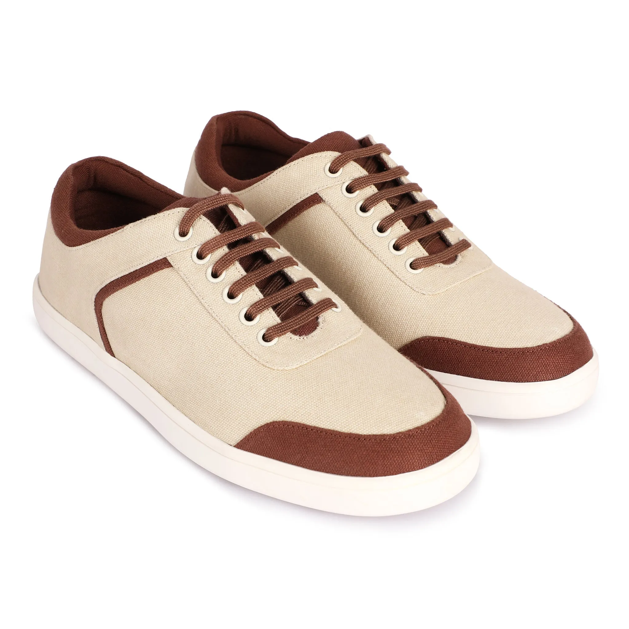 Dan Eco-Sole Sneakers Beige and Brown Women Thrift Edit