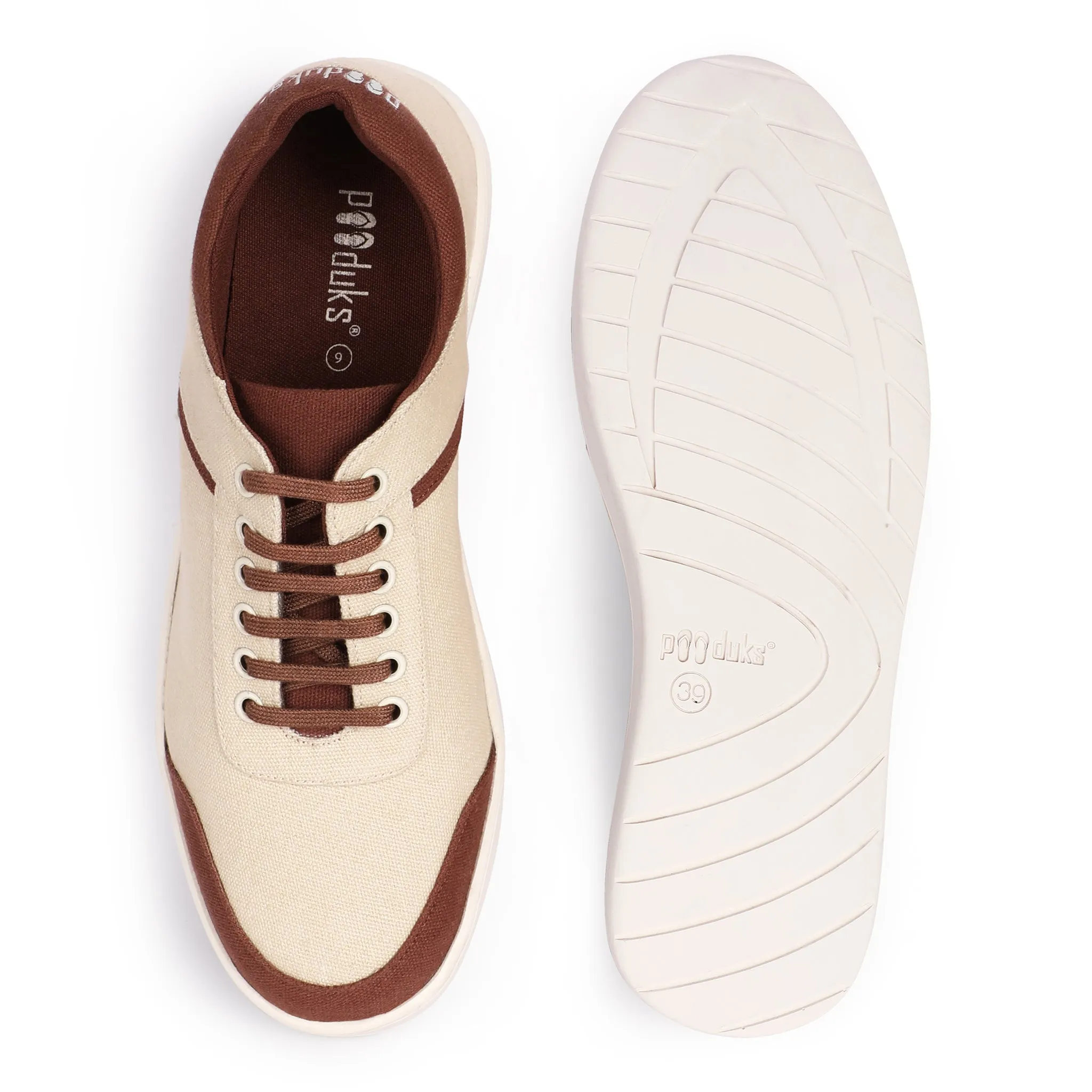 Dan Eco-Sole Sneakers Beige and Brown Women Thrift Edit