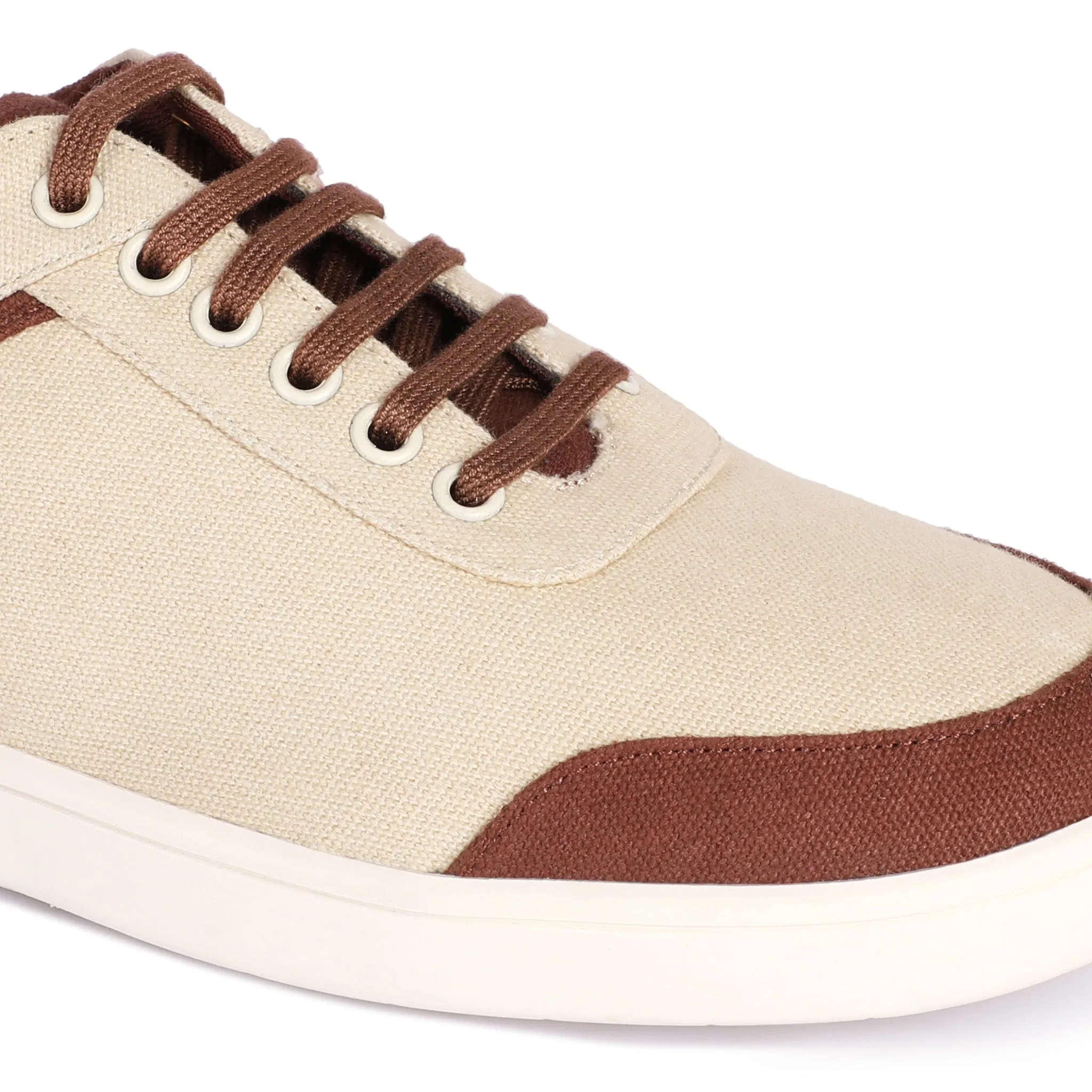 Dan Eco-Sole Sneakers Beige and Brown Women Thrift Edit