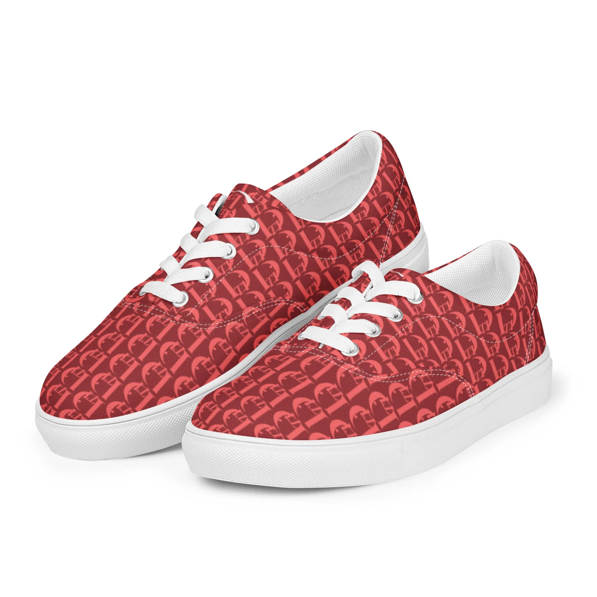 Descendants of the Island Strawberry Coral Women’s lace-up canvas shoes