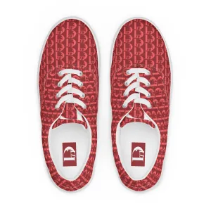 Descendants of the Island Strawberry Coral Women’s lace-up canvas shoes