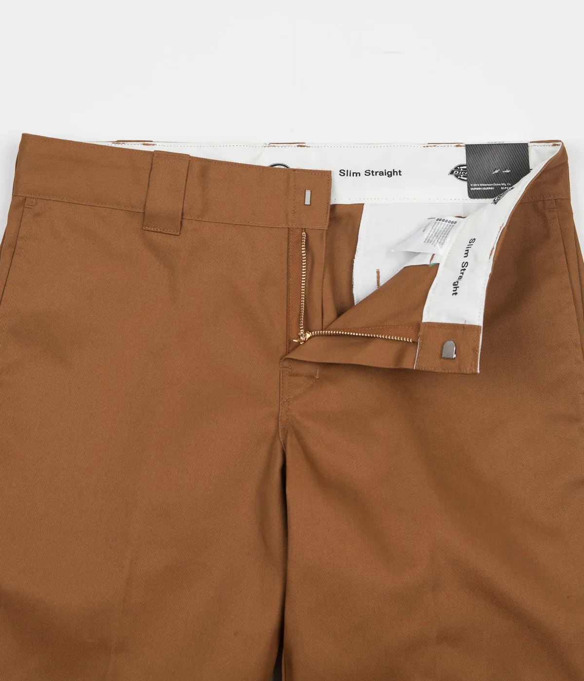 Dickies 873 Slim Straight Work Pants - Brown Duck