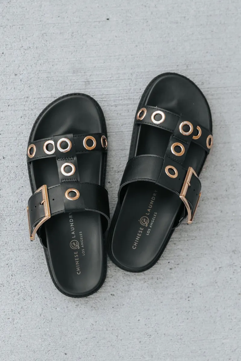 Dirty Laundry Black Rozalia Slide Sandals - FINAL SALE