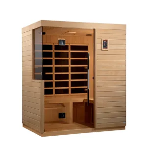 Dynamic Bilbao 3-person Ultra Low EMF FAR Infrared Sauna (Canadian Hemlock)