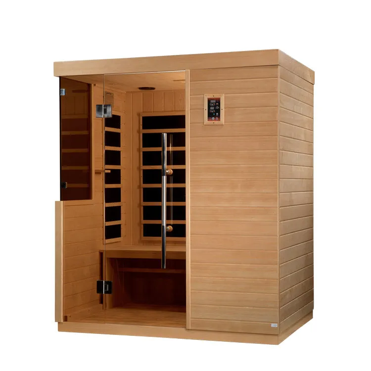 Dynamic Bilbao 3-person Ultra Low EMF FAR Infrared Sauna (Canadian Hemlock)