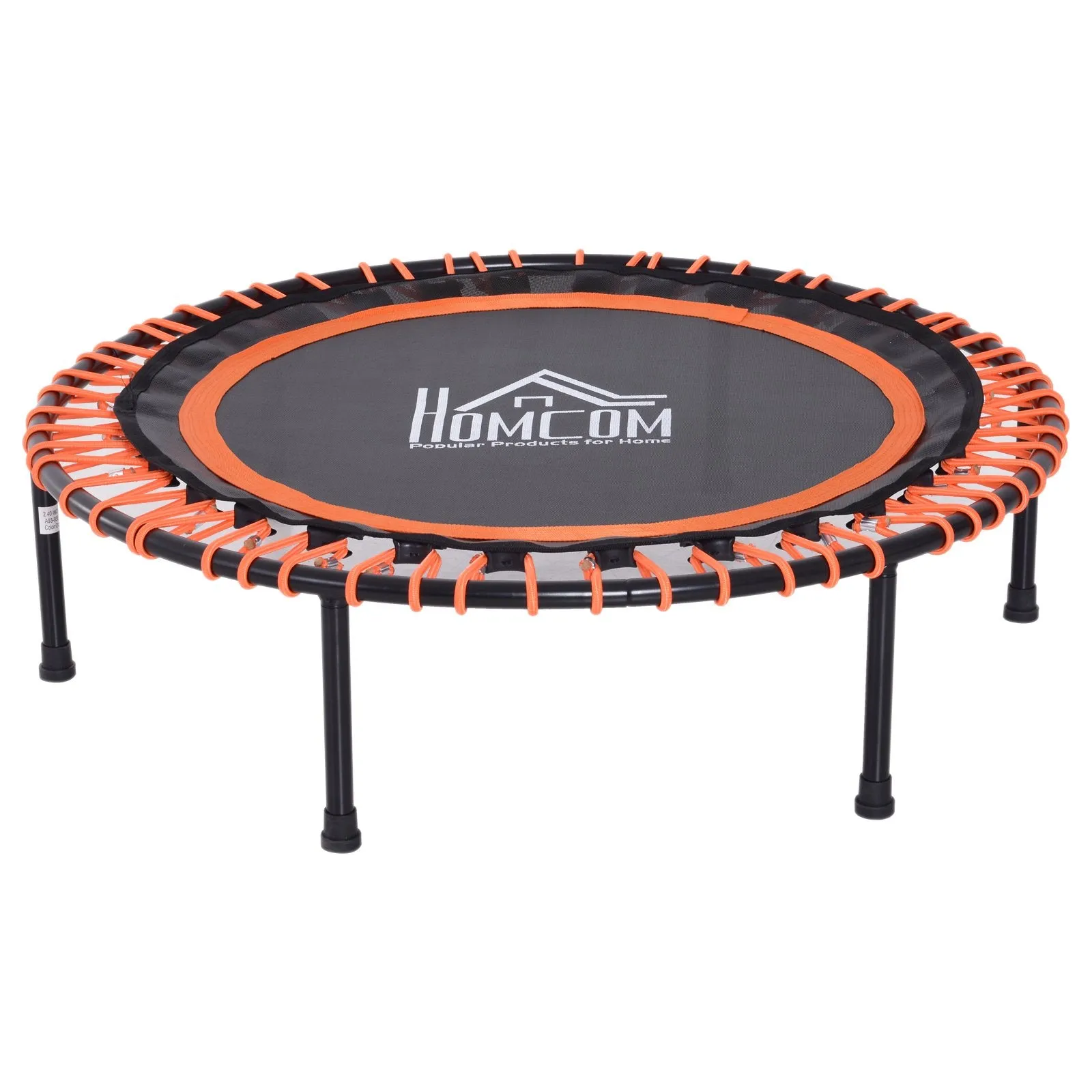 EASYCOMFORT Trampolino Elastico Fitness per Interno e Esterno Nero e Arancione ?101.6 x 25 cm