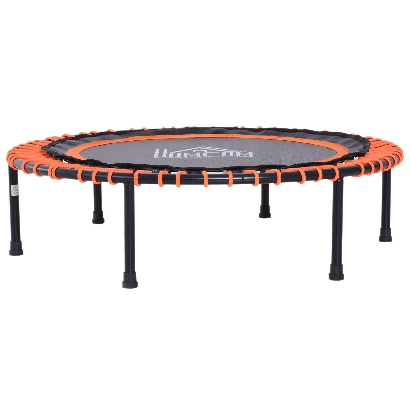 EASYCOMFORT Trampolino Elastico Fitness per Interno e Esterno Nero e Arancione ?101.6 x 25 cm