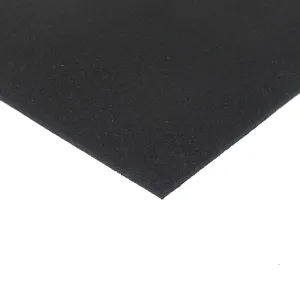 Economy Rubber Floor Tiles Gym Tile - 1m x 1m x 8mm - no bevelled edge(black)