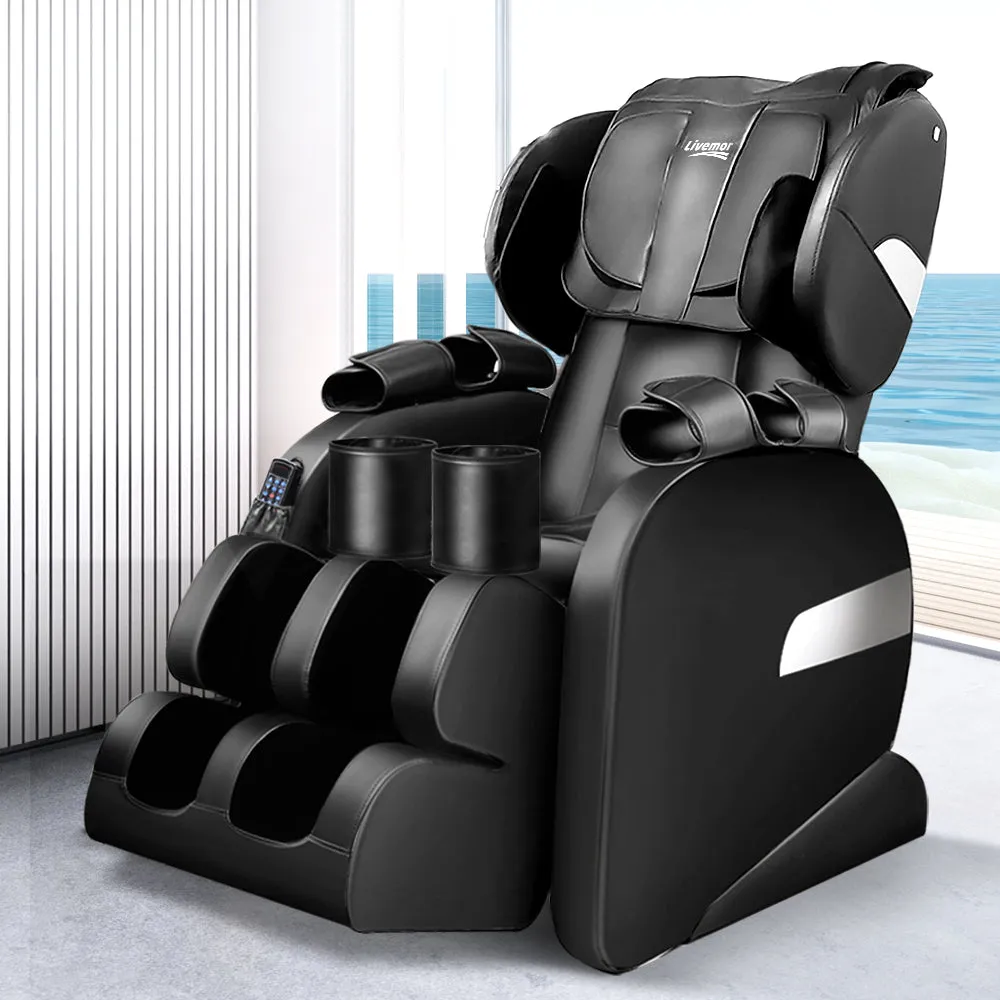 Electric Massage Chair Full Body Zero Gravity Shiatsu Recliner Armchair - Black