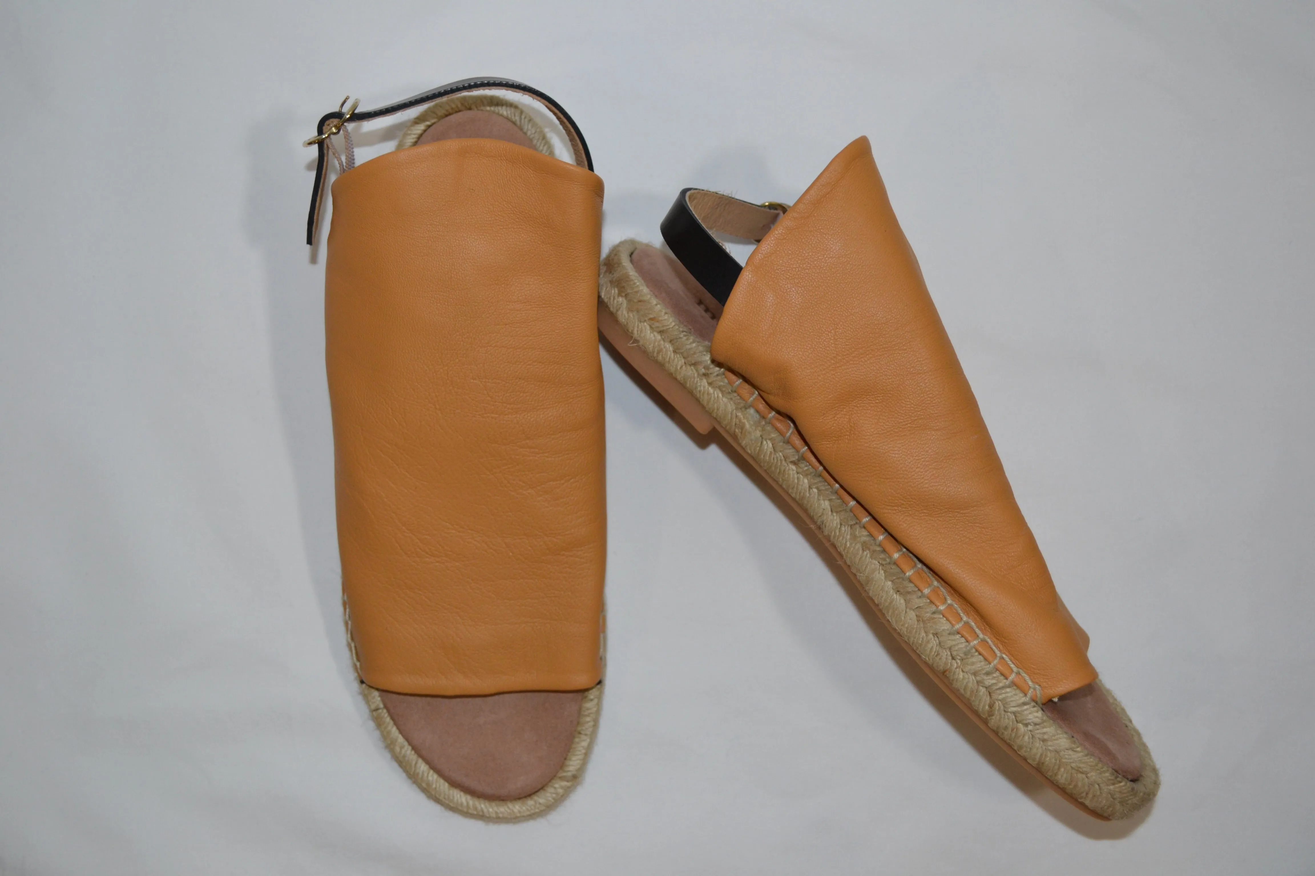 Espadrille in Almond with Black