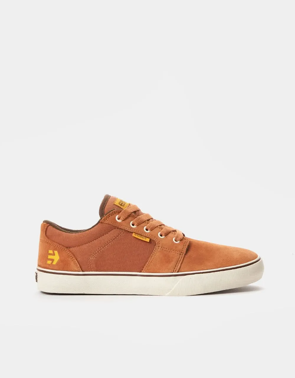 Etnies Barge LS Skate Shoes - Brown/Gold/Yellow