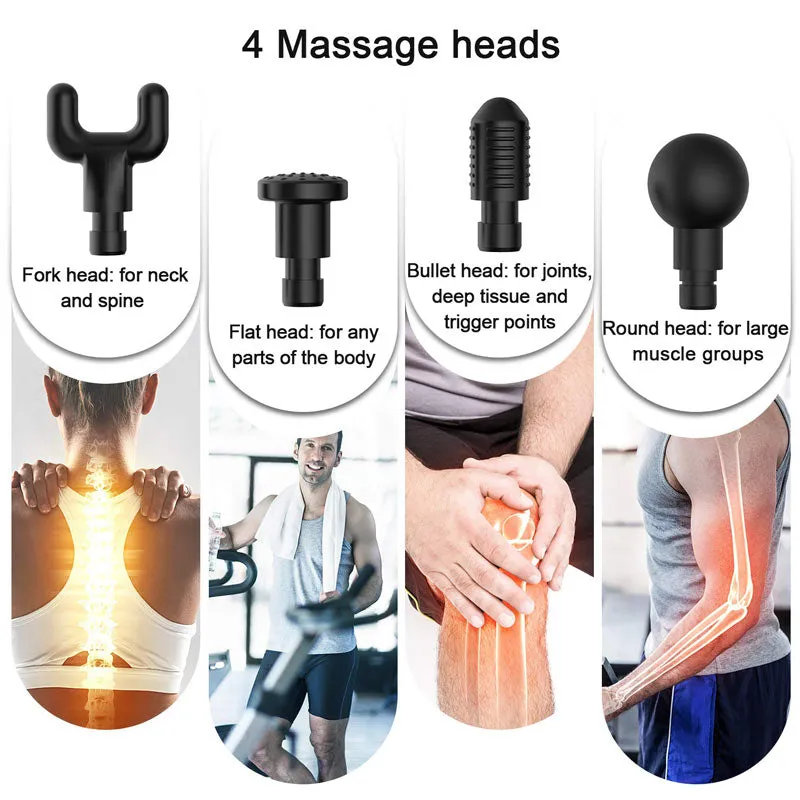 F9 30 Speeds Premium 6 Heads  Handheld Massager