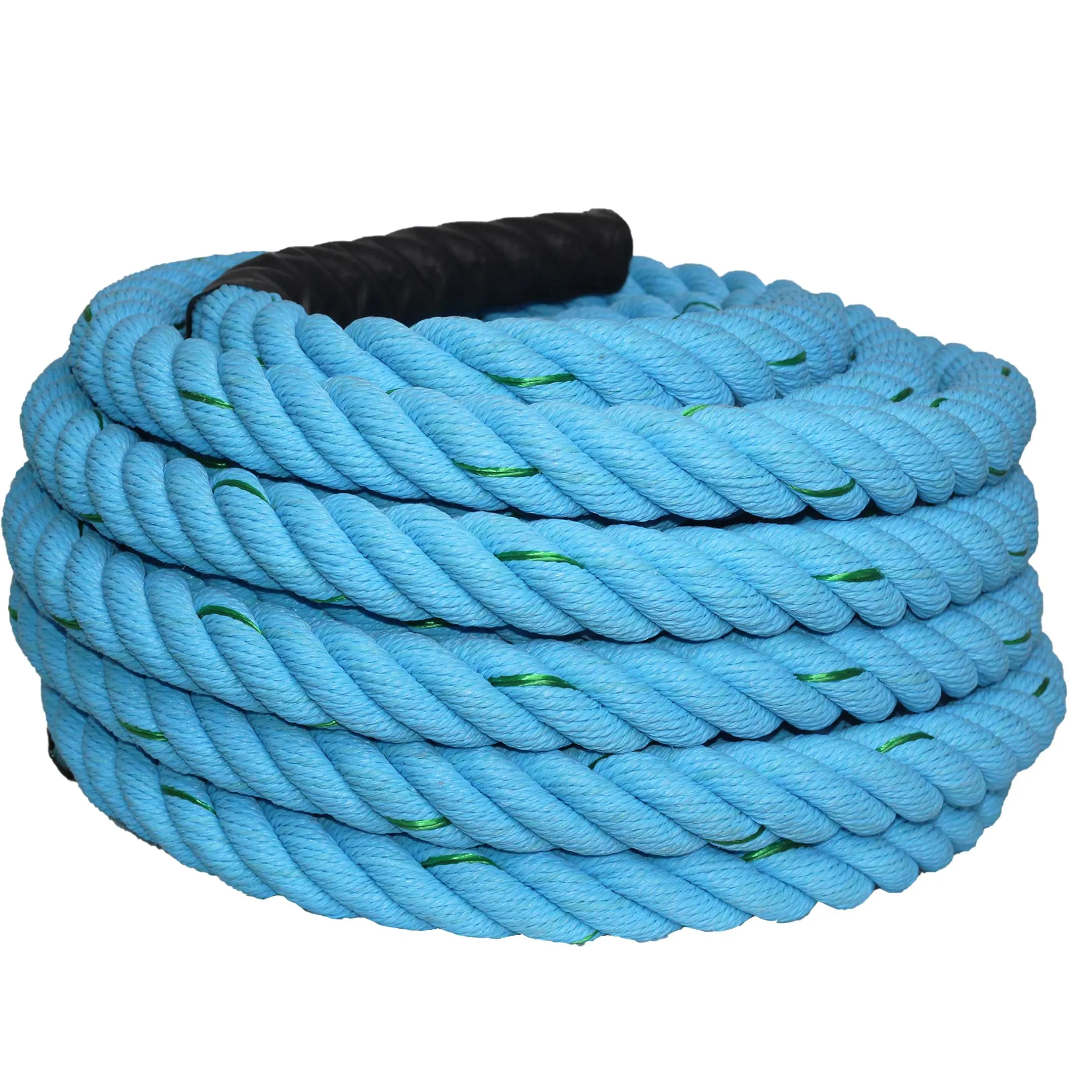 Fit Fusion Ultimate Fitness Strength Training Battle Rope for Gym, Home, Heavy Battle Rope, 1.5 Inches Diameter(Blue, 30FT)