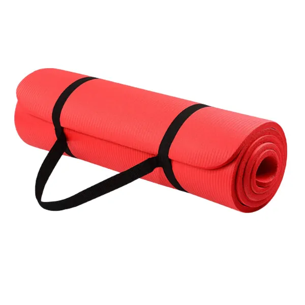 Fitness Exercise Mat Premium 1.5 cm With Handle Strap Plus Cover Bag