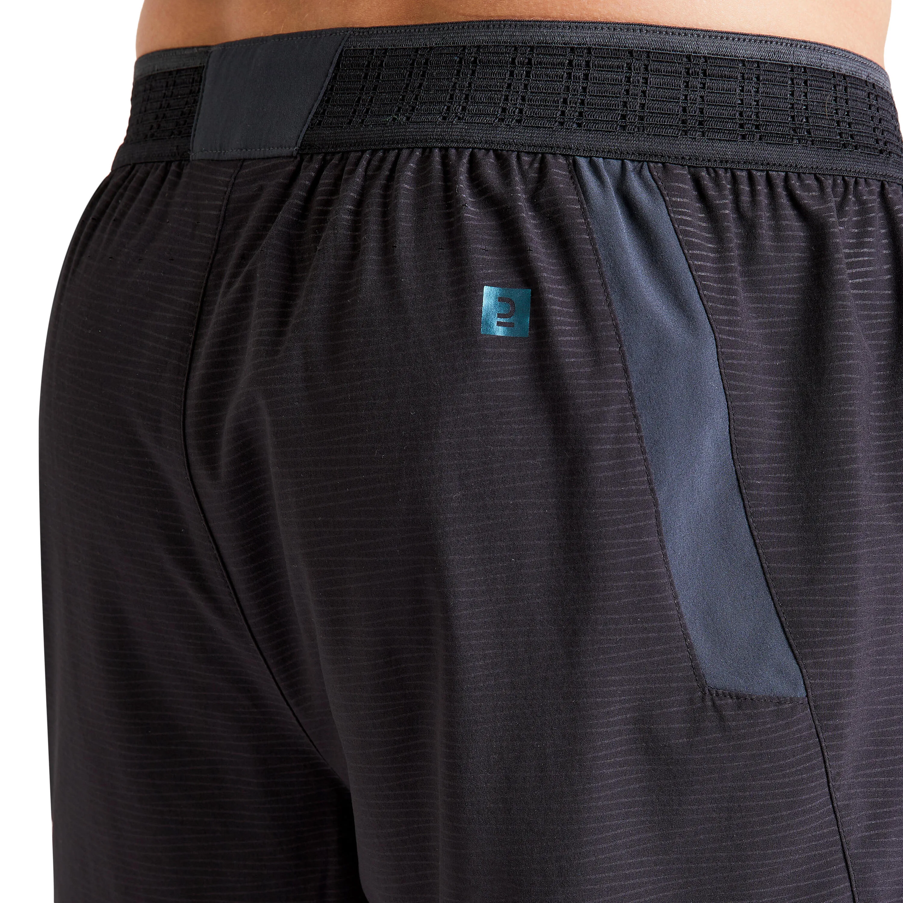 Football shorts CLR adult black KIPSTA, black/charcoal gray