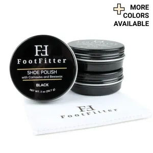 FootFitter Shoe Polish with Carnauba and Beeswax - 3 Pack