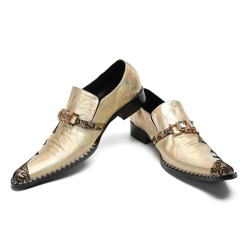 Genuine Leather with Chain Decor Oxfords Shoes