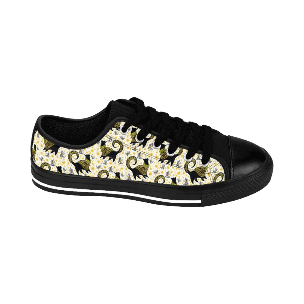 Gold Snooty Cats Cocktails Women's Sneakers