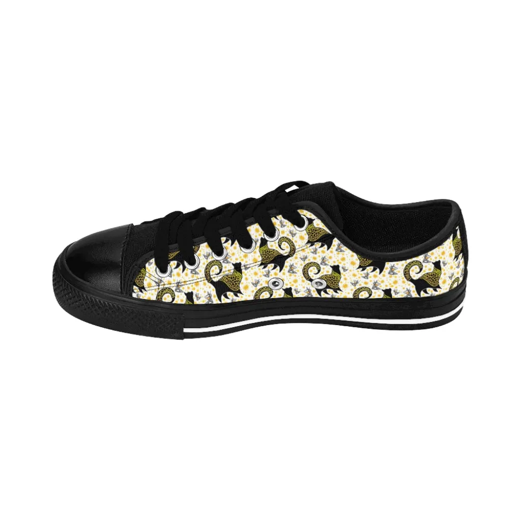 Gold Snooty Cats Cocktails Women's Sneakers