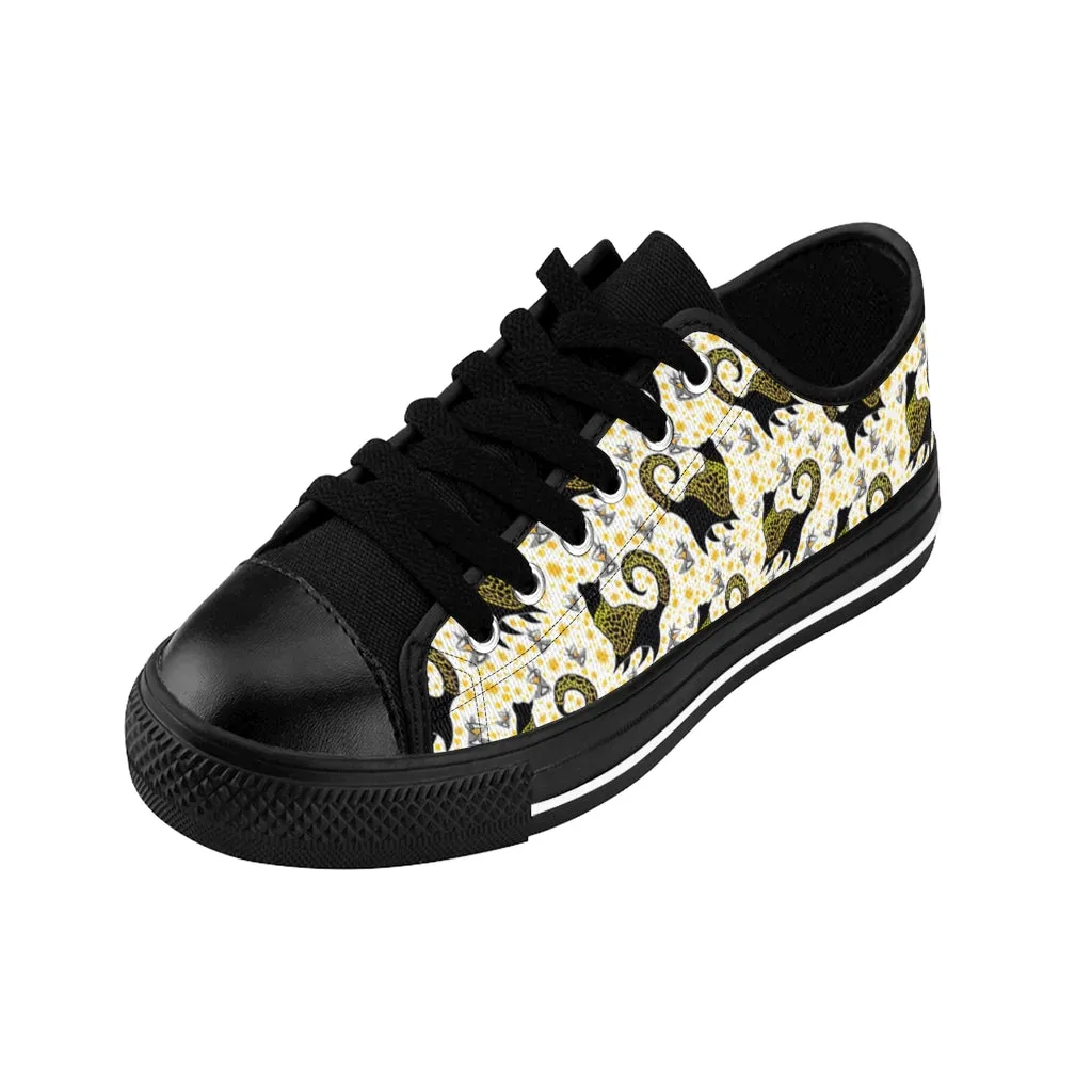 Gold Snooty Cats Cocktails Women's Sneakers