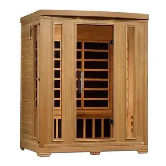 Golden Designs Pro 6 "Melanie" 3-Person Near Zero EMF Far Infrared Sauna (2025 Edition)