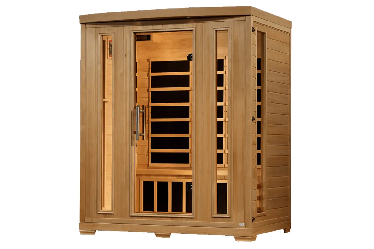 Golden Designs Pro 6 "Melanie" 3-Person Near Zero EMF Far Infrared Sauna (2025 Edition)