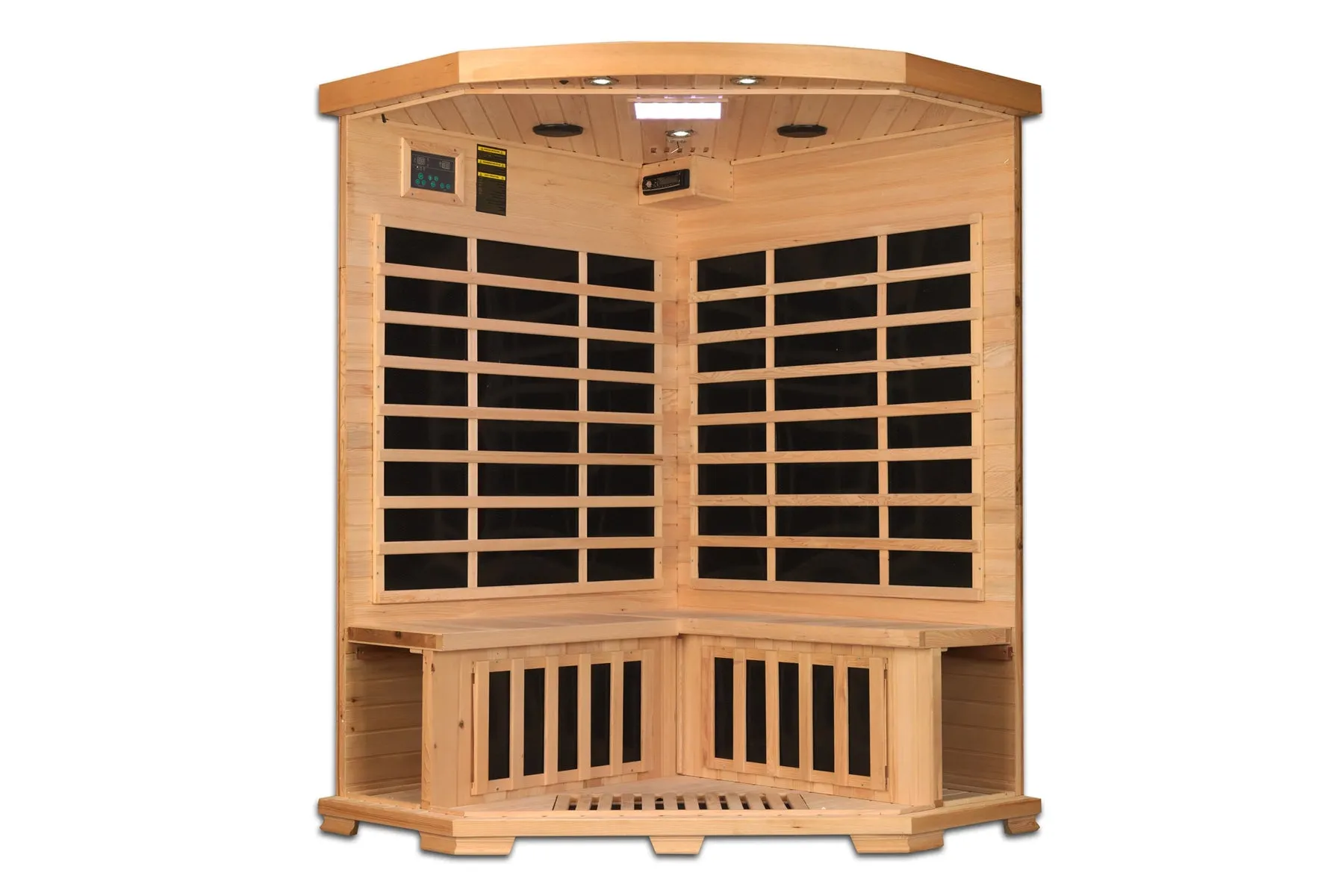 Golden Designs Pro 6 "Rebecca" 3 Person Corner Near Zero EMF Far Infrared Sauna