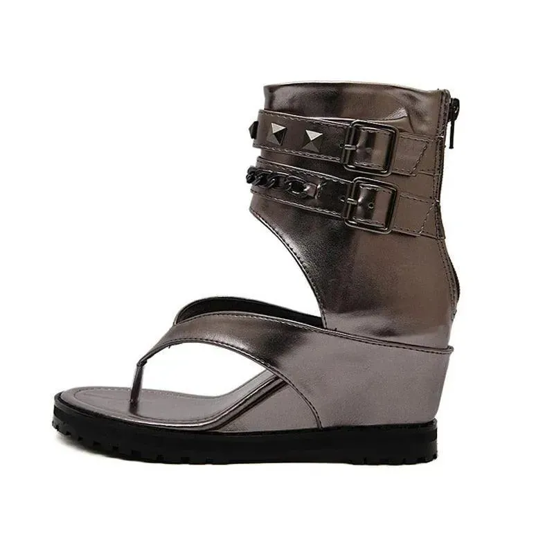 Gothe Ankle Strap Wedge Shoes