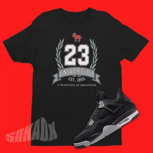 Greatest Of All Time Shirt To Match Air Jordan 4 Black Canvas