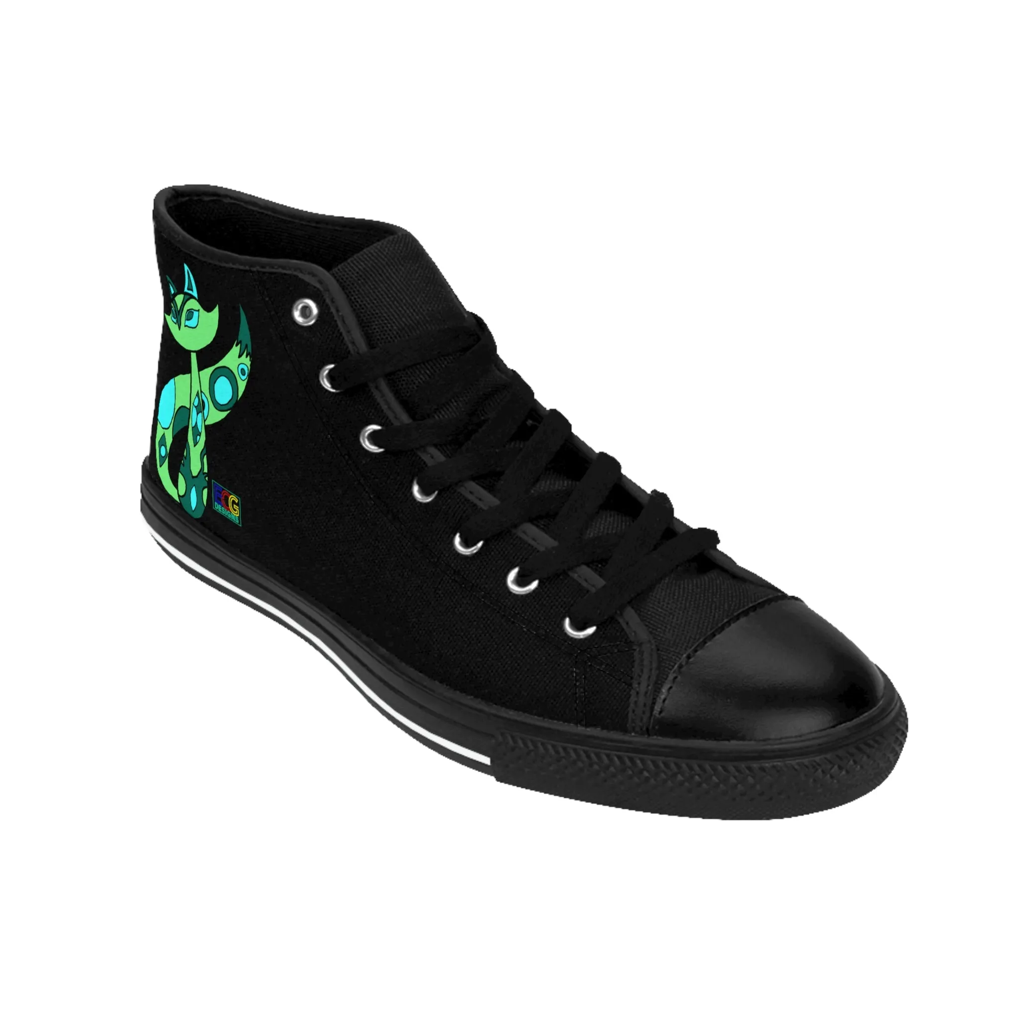 Green Cat Men's Classic Sneakers