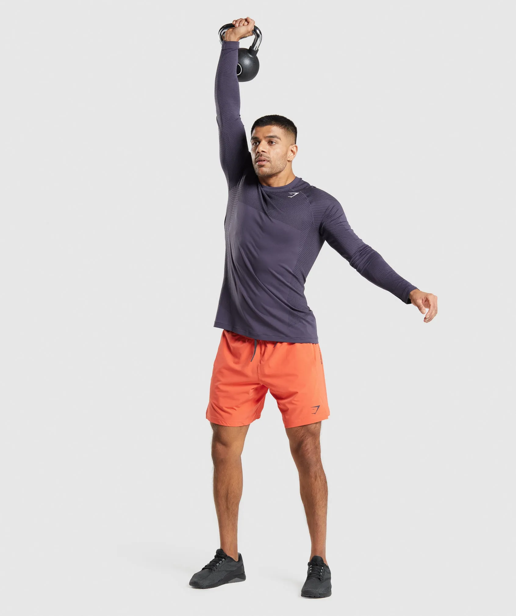 Gymshark Apex Seamless Long Sleeve T-Shirt - Rich Purple/Black