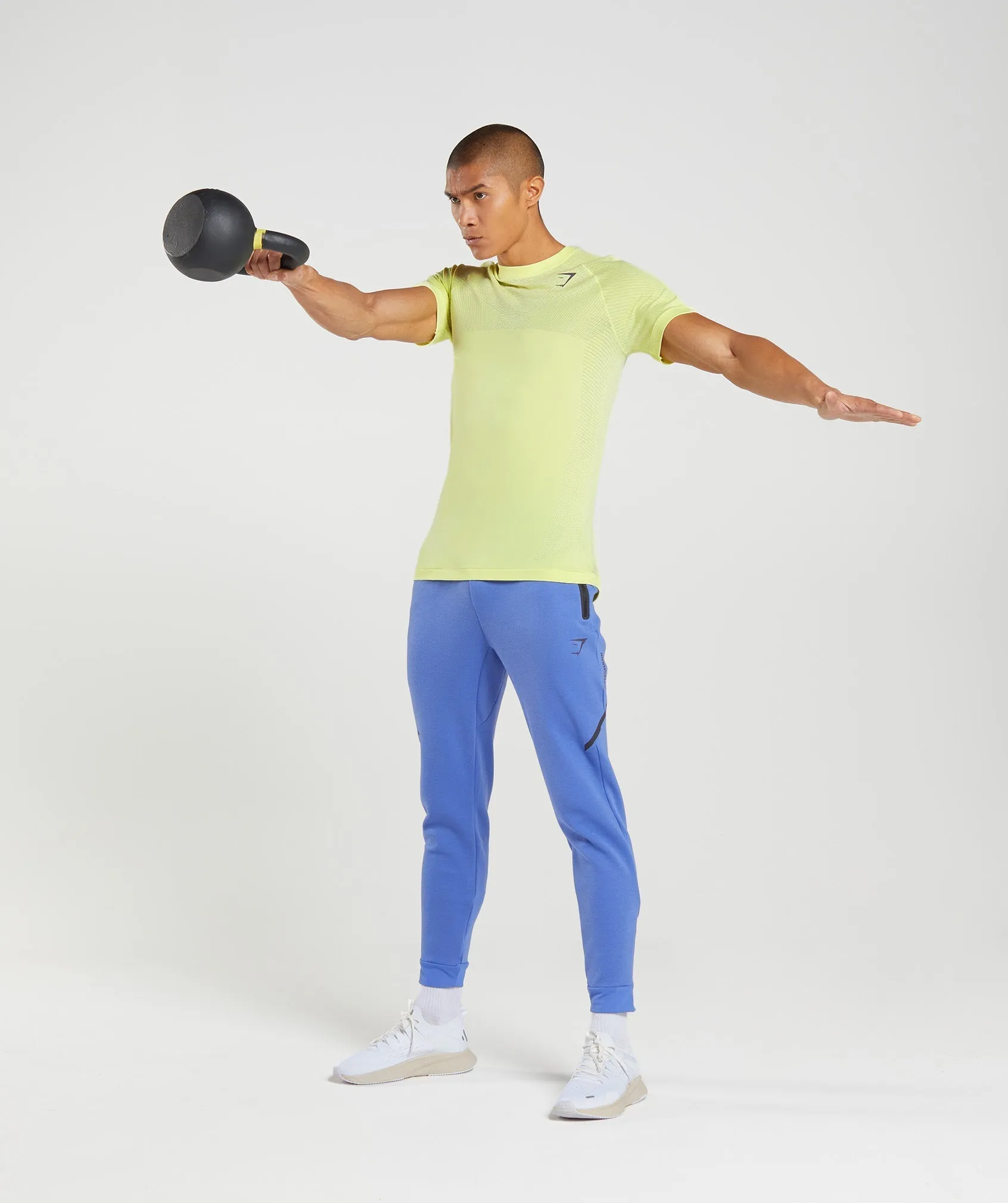 Gymshark Apex Seamless T-Shirt - Firefly Green/White