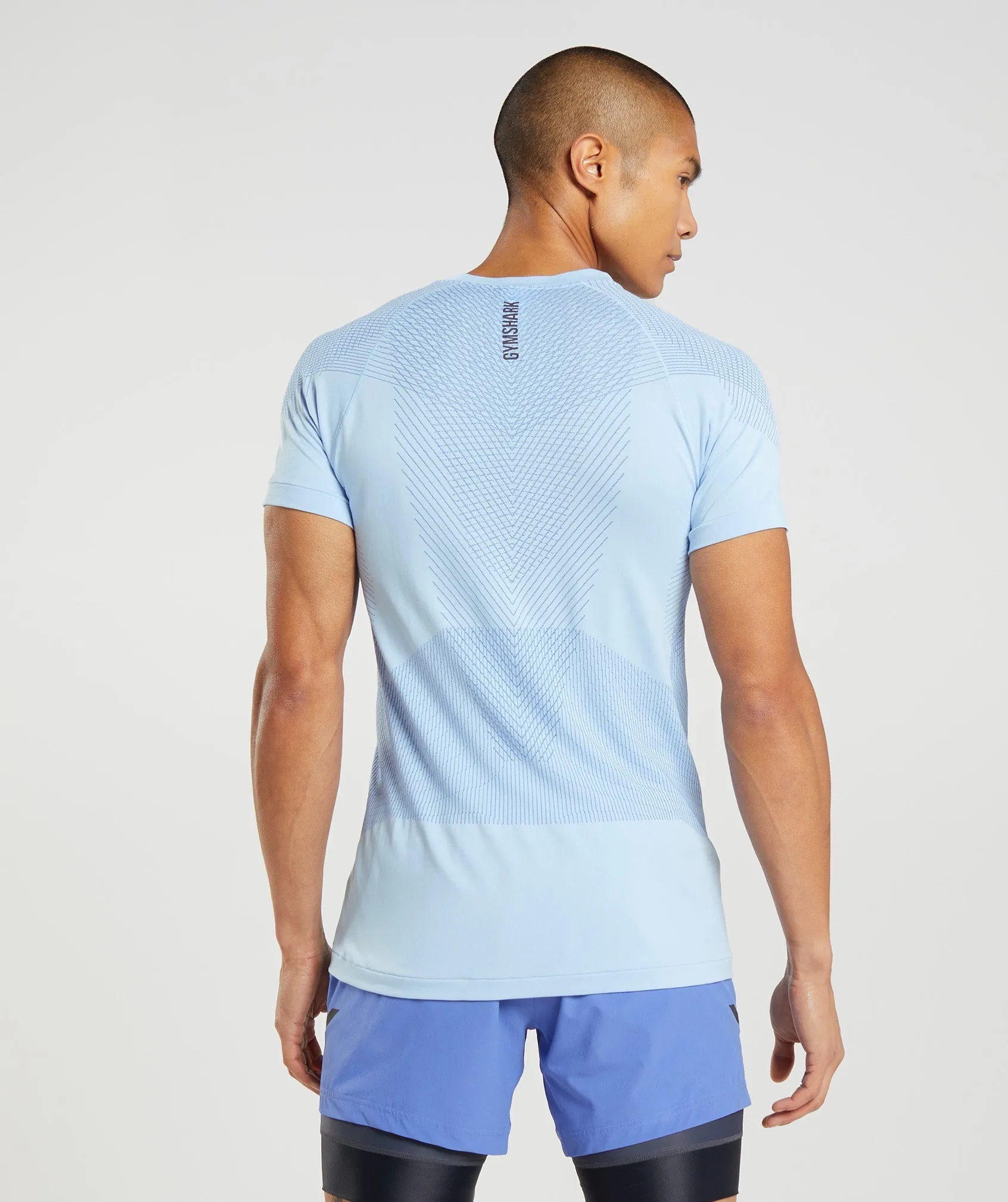 Gymshark Apex Seamless T-Shirt - Linen Blue/Court Blue