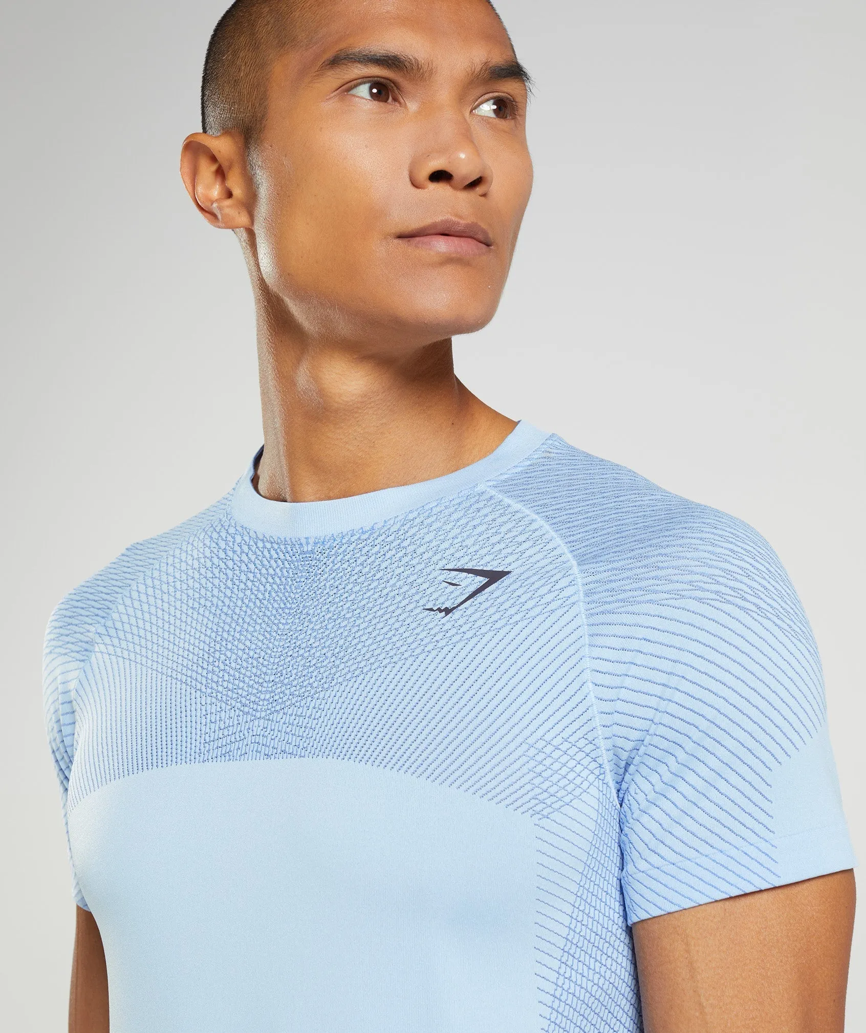 Gymshark Apex Seamless T-Shirt - Linen Blue/Court Blue