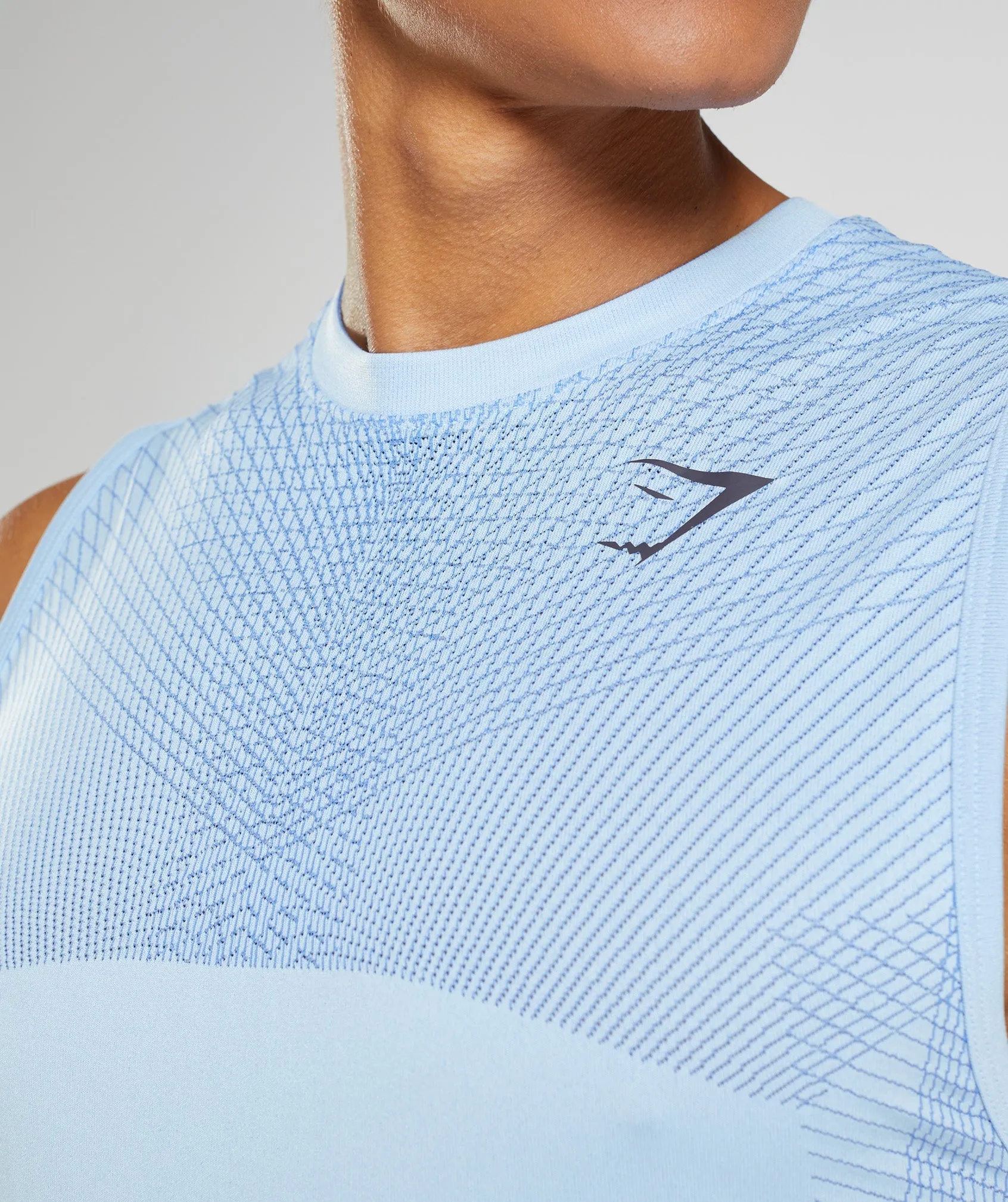 Gymshark Apex Seamless Tank - Linen Blue/Court Blue