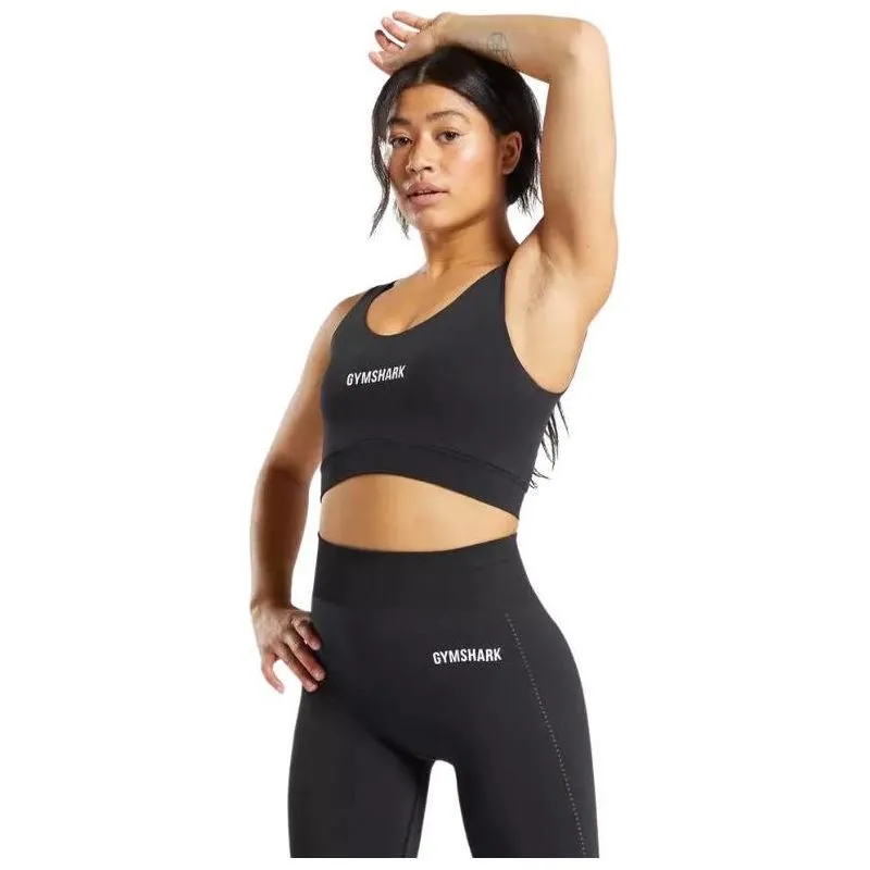 Gymshark Breeze Lightweight Seamless Sports Bra - Black