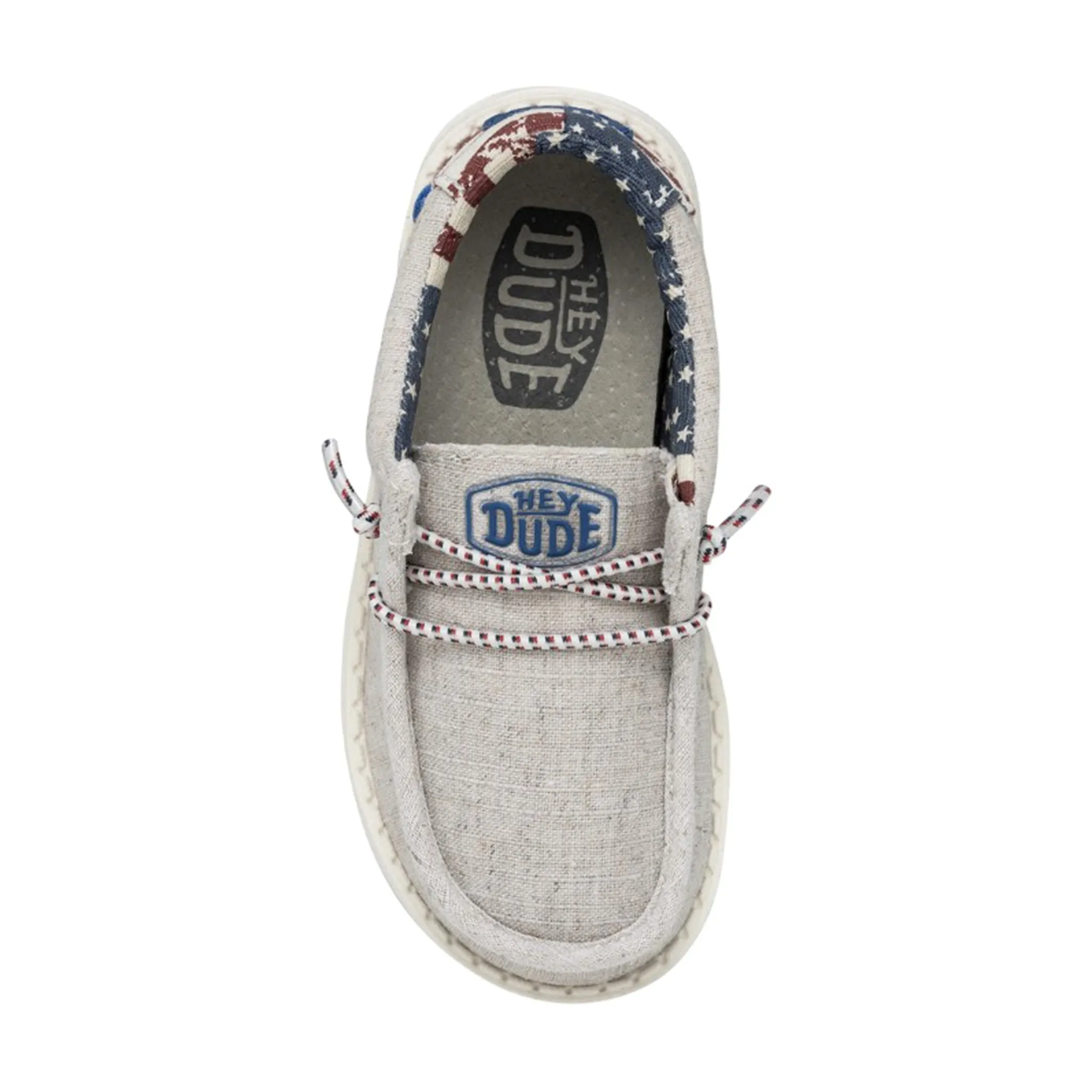 Hey Dude Wally Toddler Off White Patriotic