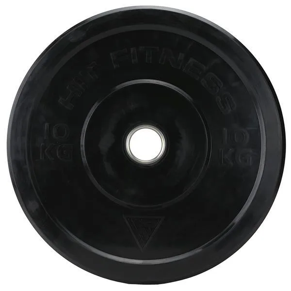 Hit Fitness 10kg Commercial Black Rubber Bumper Plate