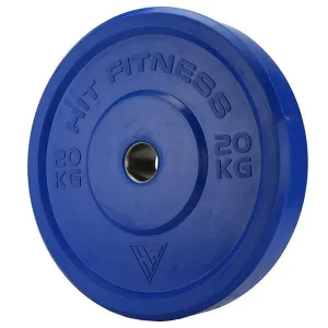 Hit Fitness 20kg Commercial Coloured Rubber Bumper Plate