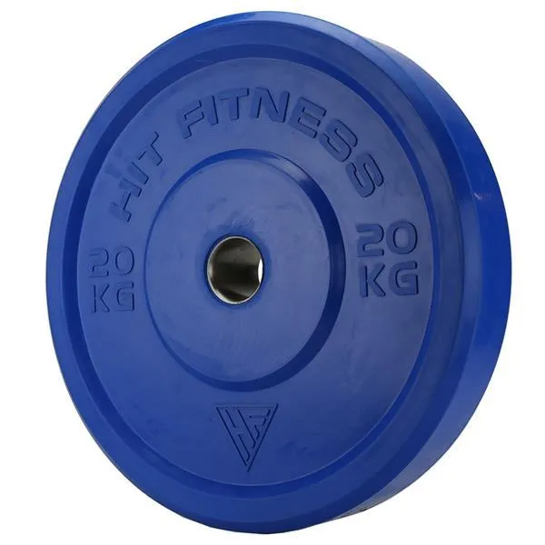 Hit Fitness 20kg Commercial Coloured Rubber Bumper Plate