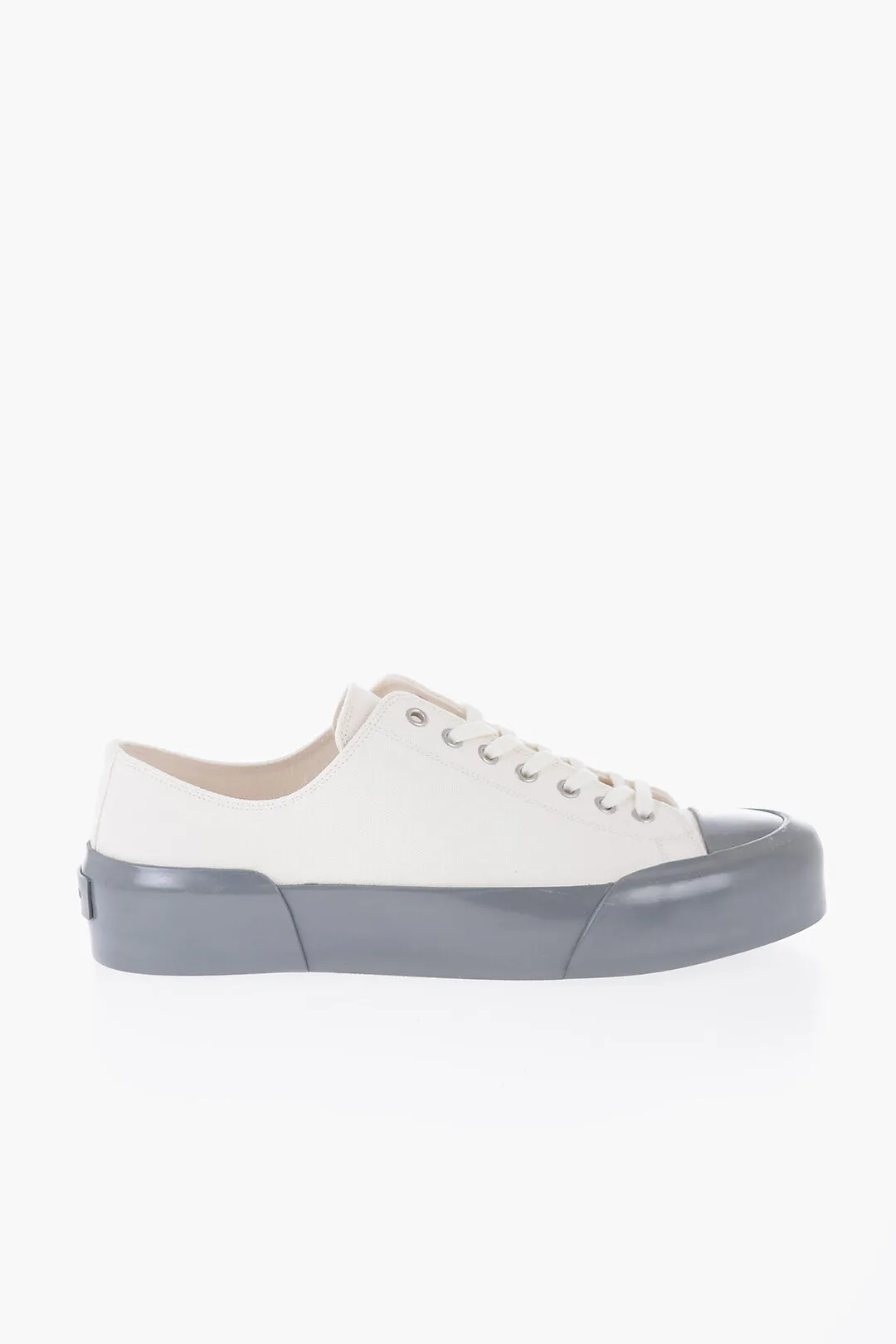 Jil Sander Canvas Low-Top Sneakers With Rubber Sole