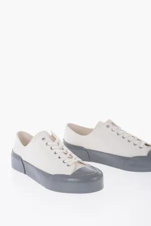 Jil Sander Canvas Low-Top Sneakers With Rubber Sole