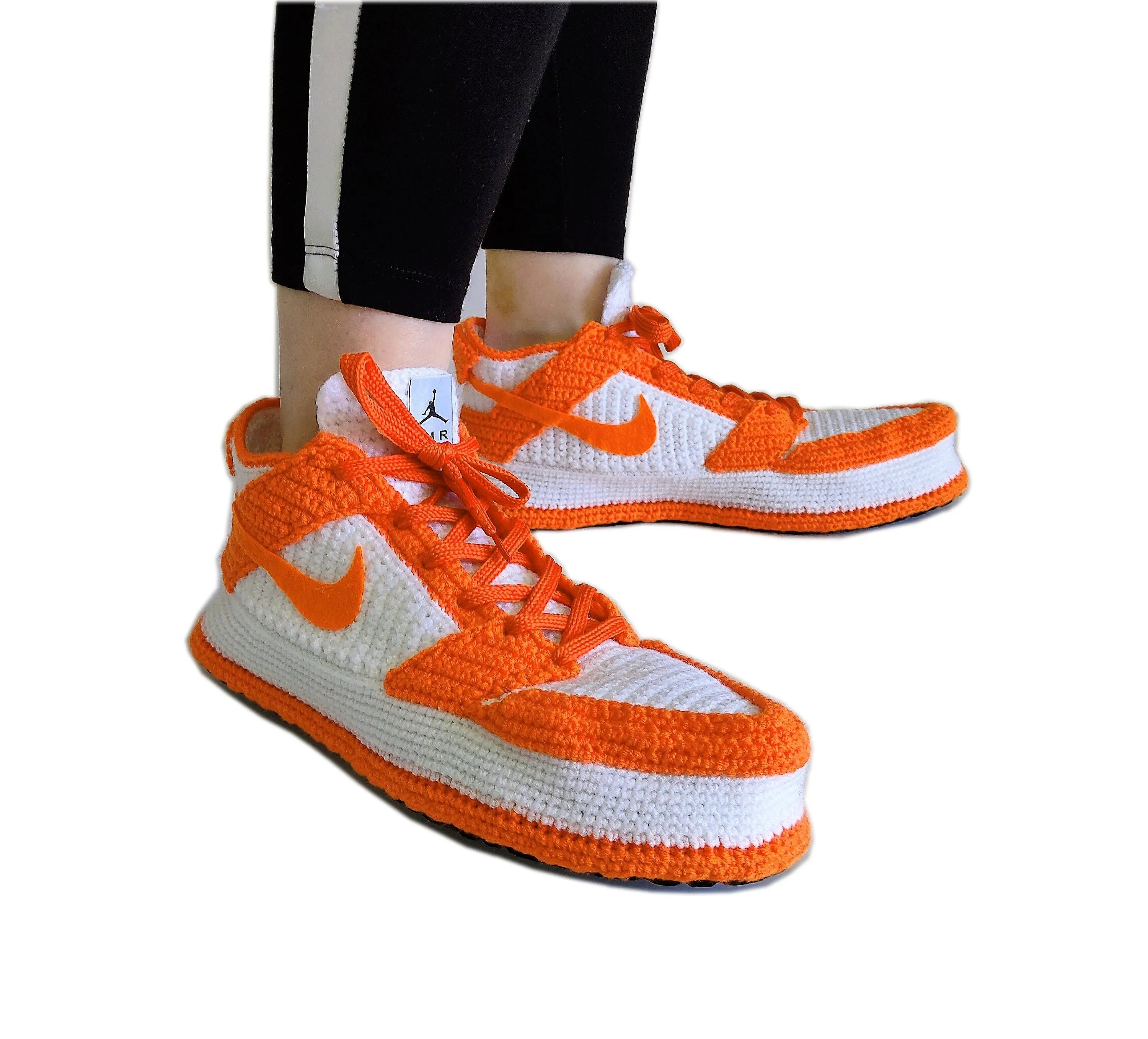 Jordan Dunk Low Orange Sneakers Plush Slippers plush Shoes Booties Soft Socks