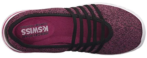 K-Swiss Women's X Lite MJ CMF Black/Very Berry Textile Sneaker 7 B (M)