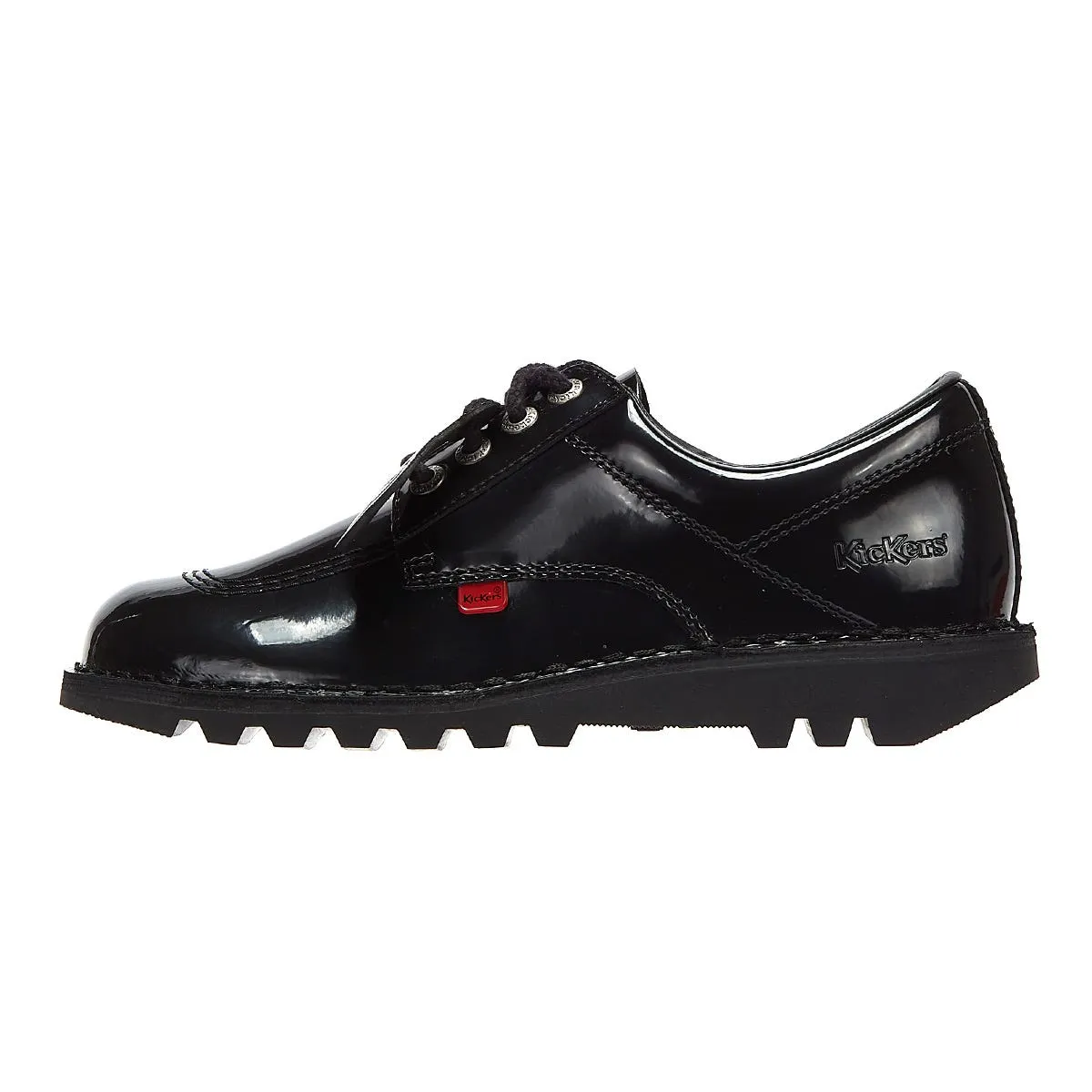 Kickers Kick Lo Black Patent Shoes