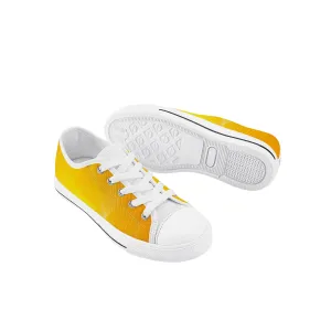 Kids Low Top Canvas Sneakers - Orange