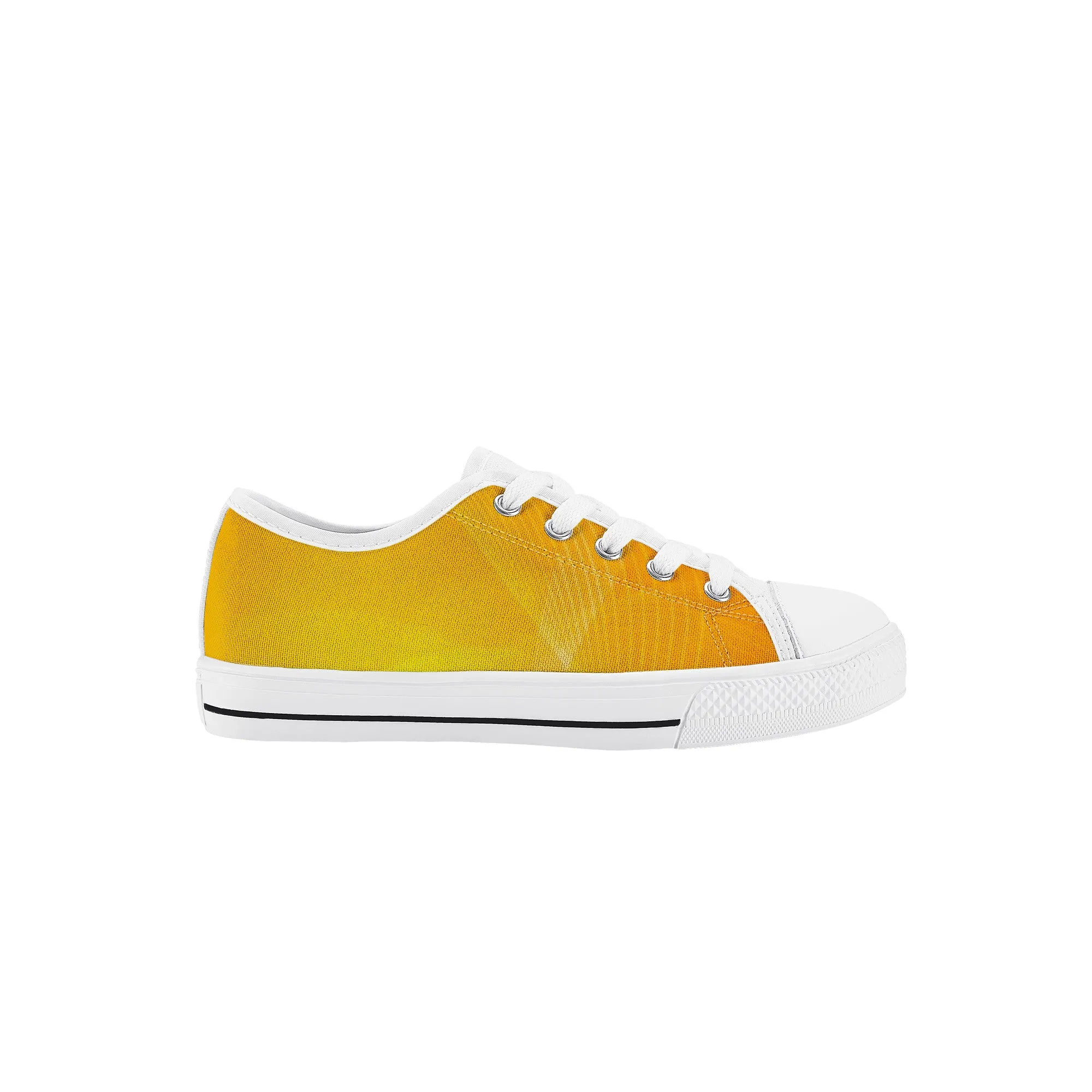 Kids Low Top Canvas Sneakers - Orange