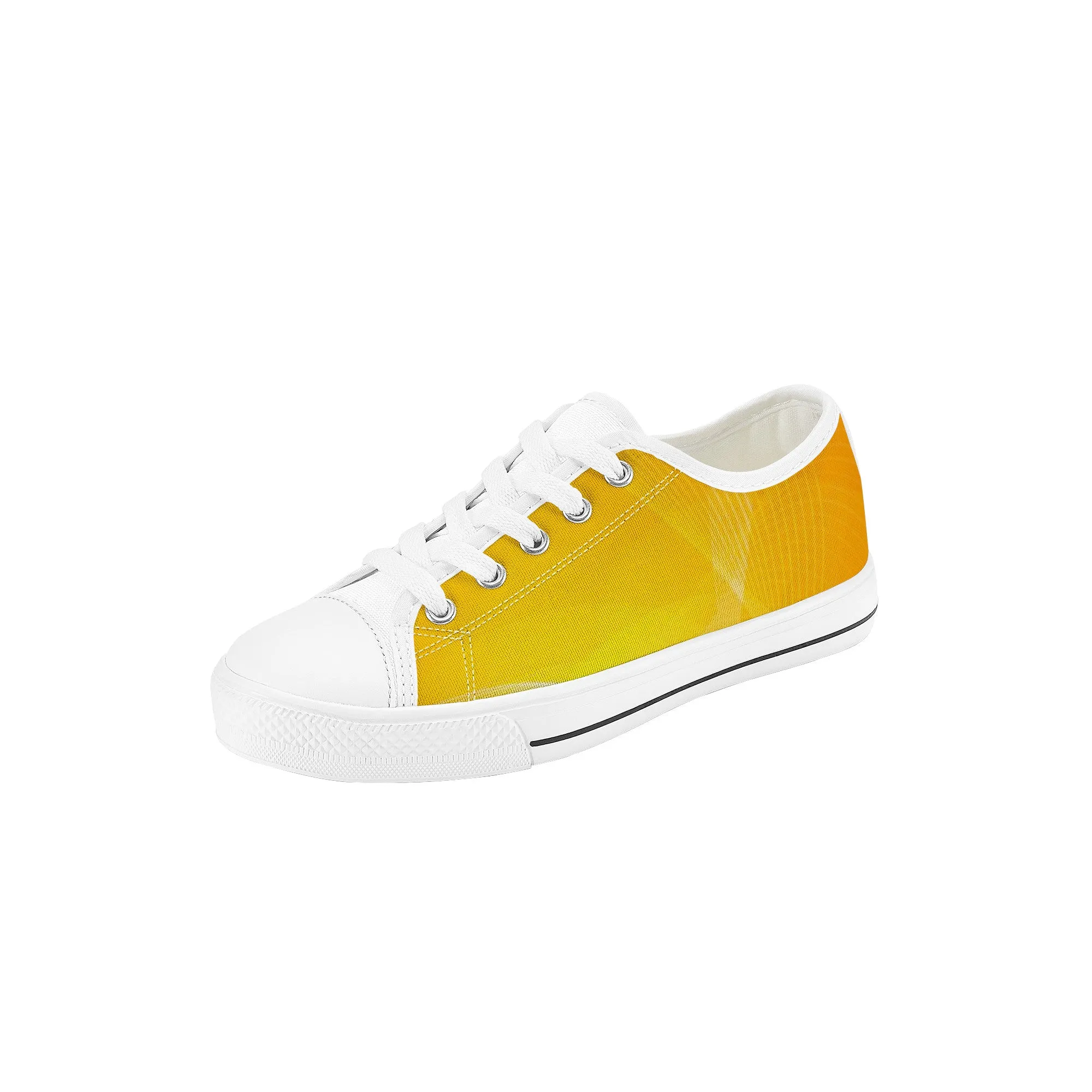 Kids Low Top Canvas Sneakers - Orange