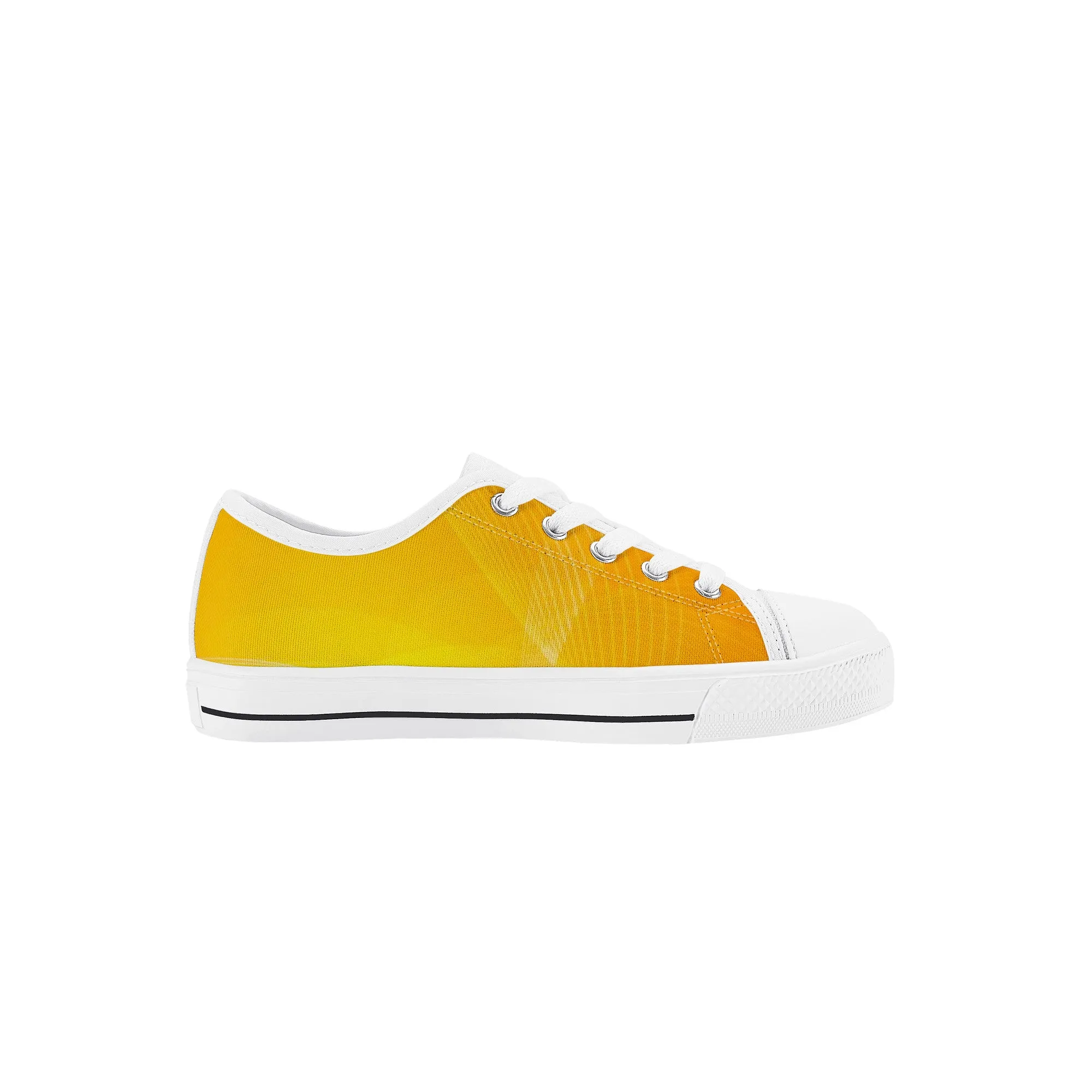 Kids Low Top Canvas Sneakers - Orange